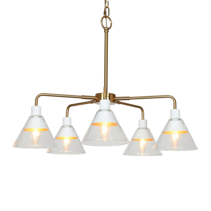 Moolis 5-Light Black And Brass Chandelier