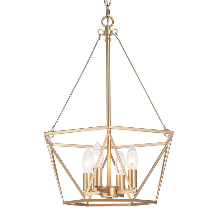 Janice 4-Light Gold Chandelier