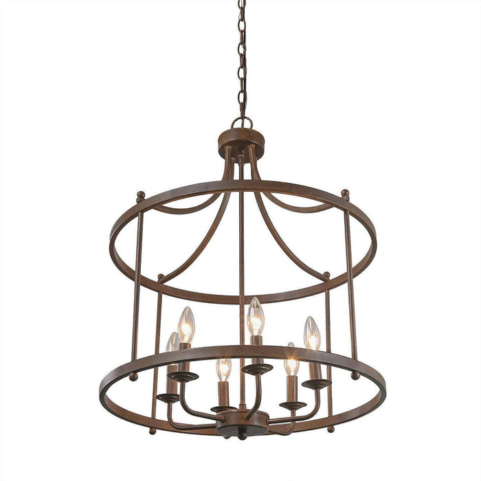 Melusio 6-Light Rust Chandelier