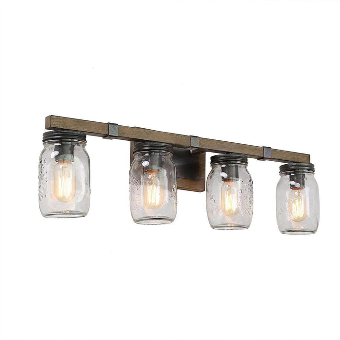 Gerenuk 4-Light Wood Bathroom Vanity Lights