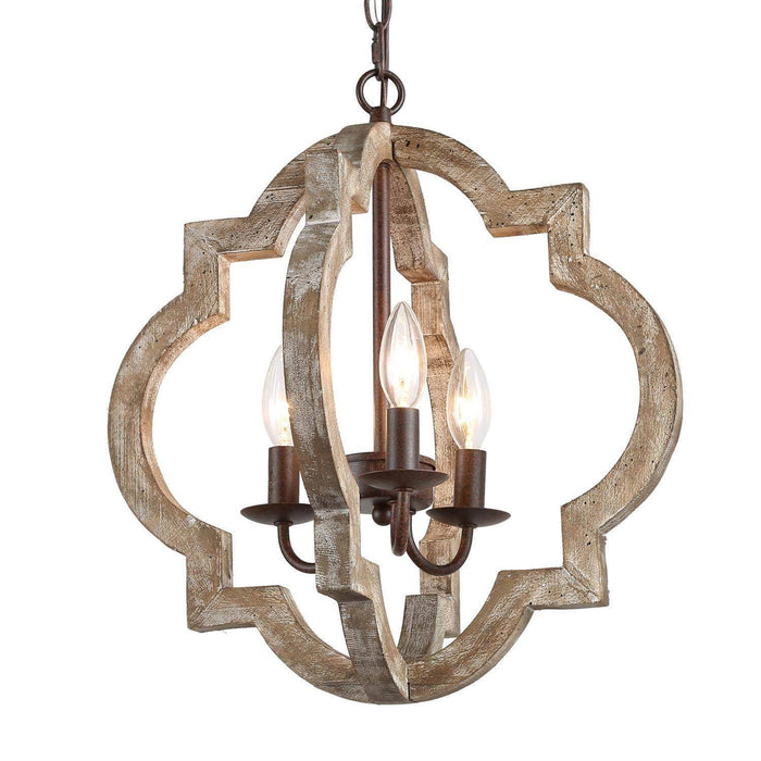 Adramis 3-Light Wood Chandelier