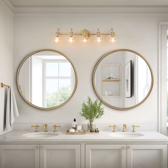 Pleiara 5-Light Gold Bathroom Vanity Light