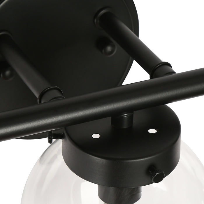 Thanto 3-Light Black Bathroom Vanity Light