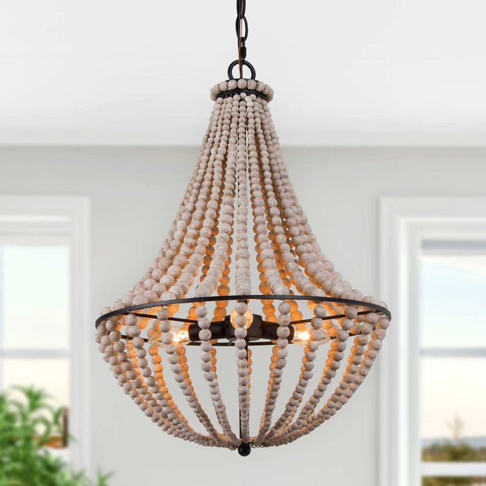 Wysoria 3-Light Wood Chandelier