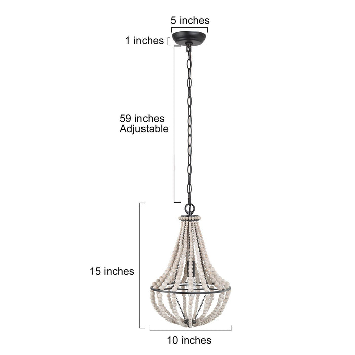 Wysoria 1-Light Wood Pendant Light