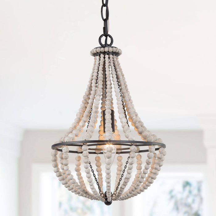 Wysoria 1-Light Wood Pendant Light