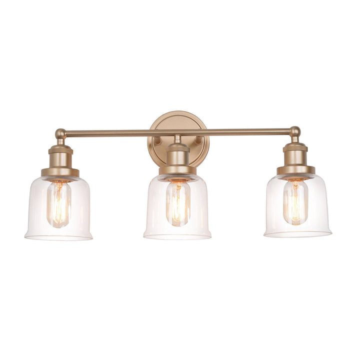 Hengra 3-Light Gold Bathroom Vanity Light