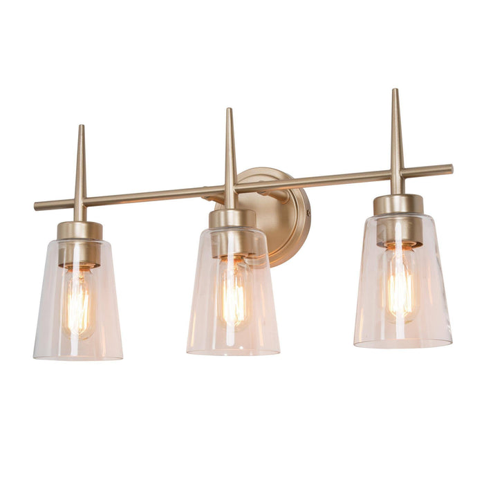 Barbau 3-Light Gold Bathroom Vanity Lights
