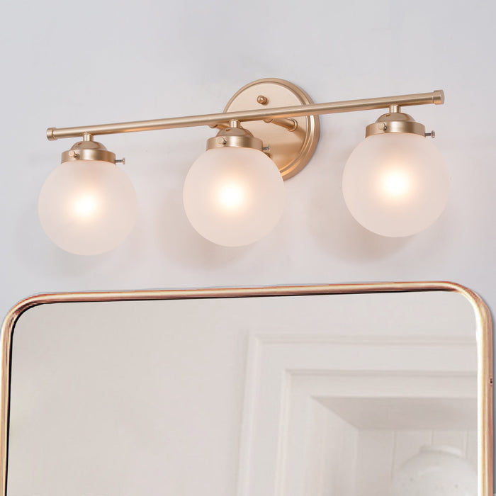 Lacorin 3-Light Gold Bathroom Vanity Light