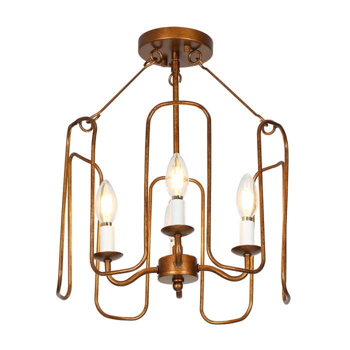 Penmor 4-Light Gold Semi-Flush Mount Lights