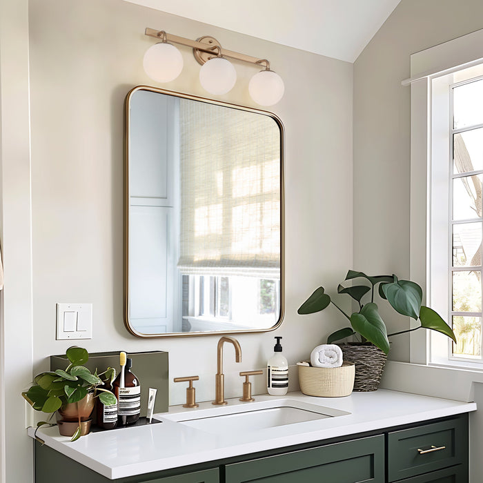 Lanziin 3-Light Gold Bathroom Vanity Light