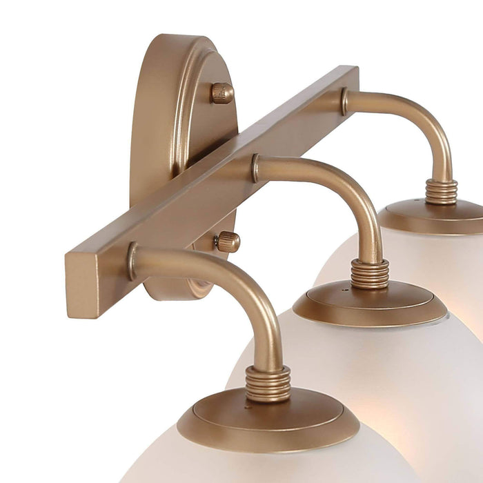 Lanziin 3-Light Gold Bathroom Vanity Light