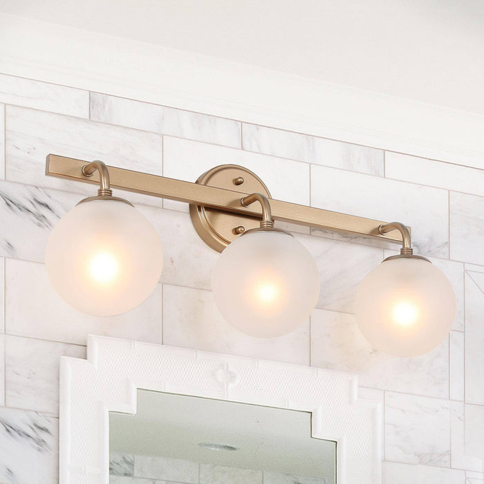 Lanziin 3-Light Gold Bathroom Vanity Light