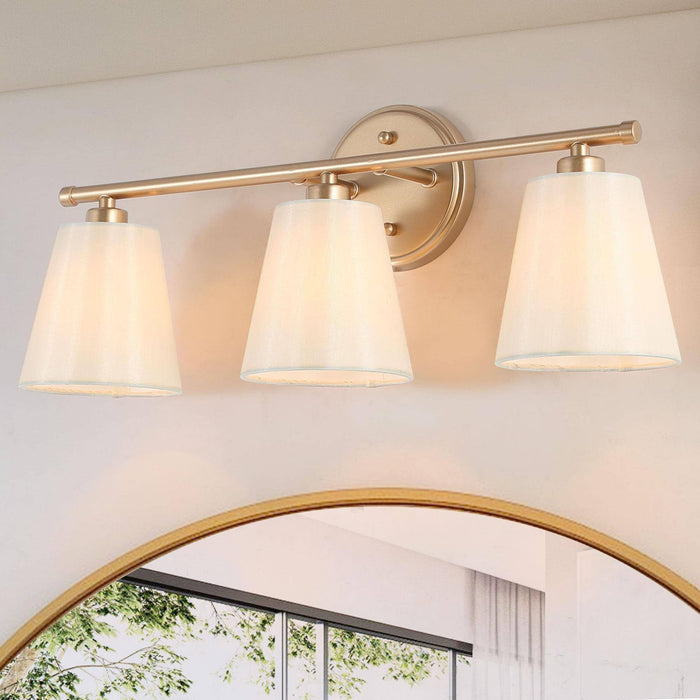 Zorleth 3-Light Gold Bathroom Vanity Light
