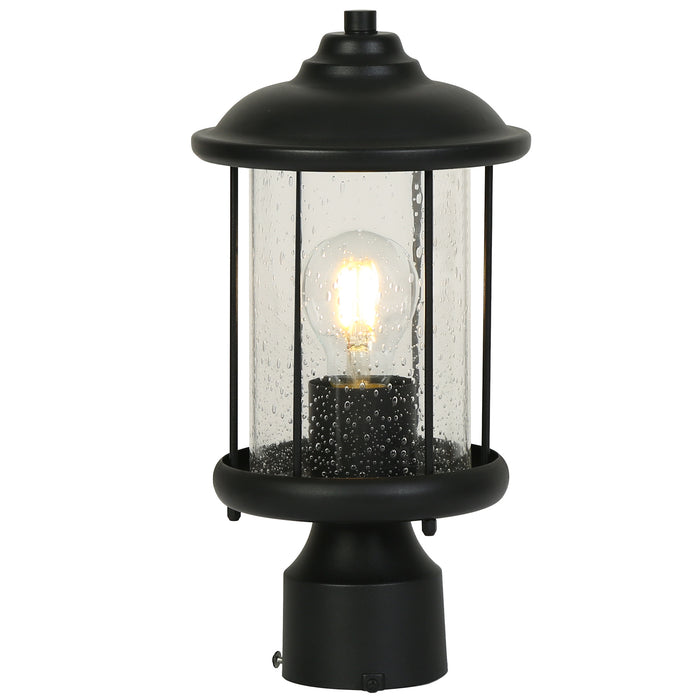 Catmira 1-Light Black Outdoor Post Light