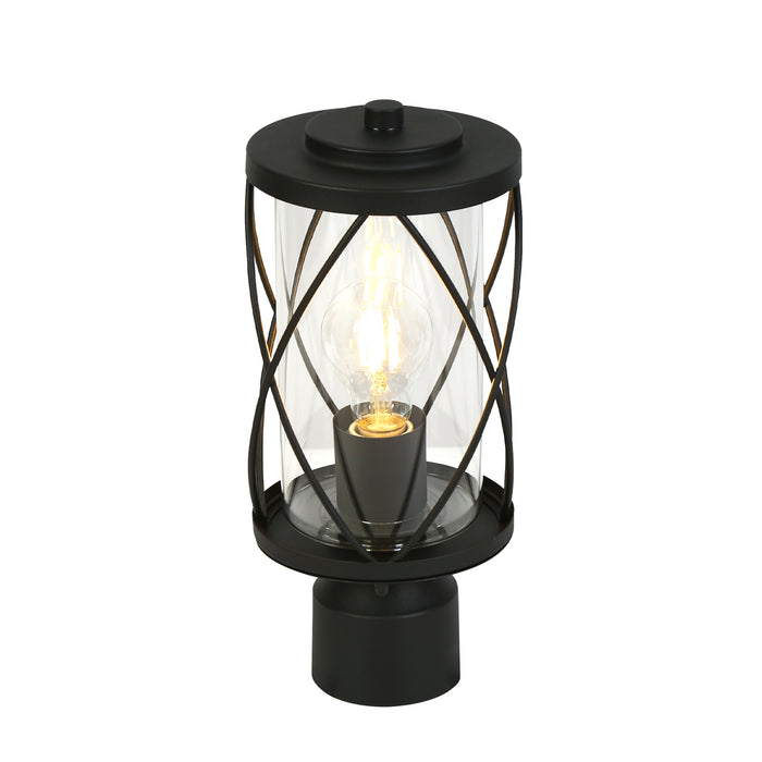 Oliver 1-Light Black Outdoor Post Light