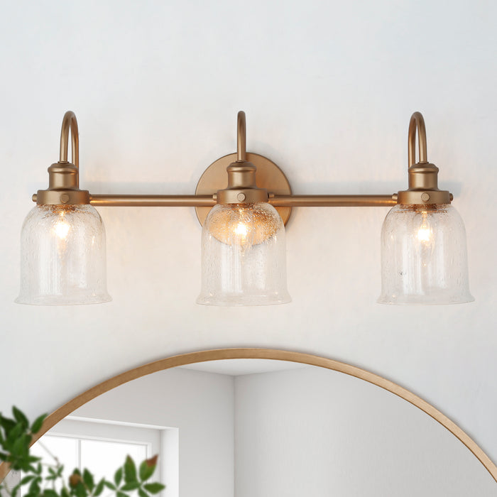 Sarrin 3-Light Gold Bathroom Vanity Light