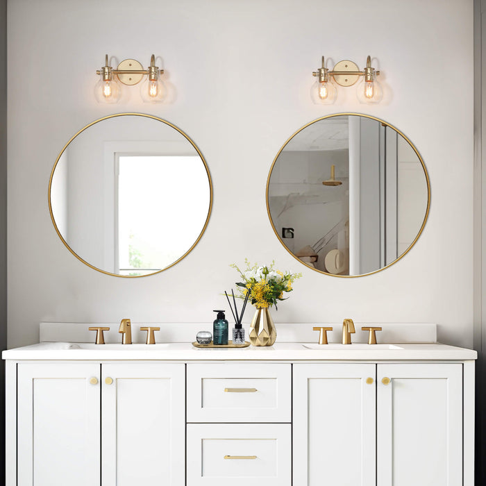 Pleiara 2-Light Gold Bathroom Vanity Light