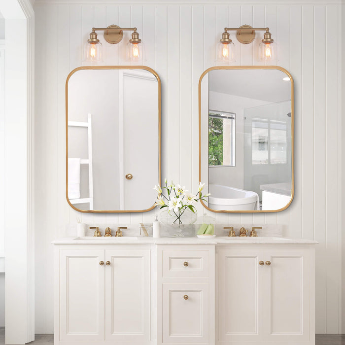 Hengra 2-Light Gold Bathroom Vanity Light