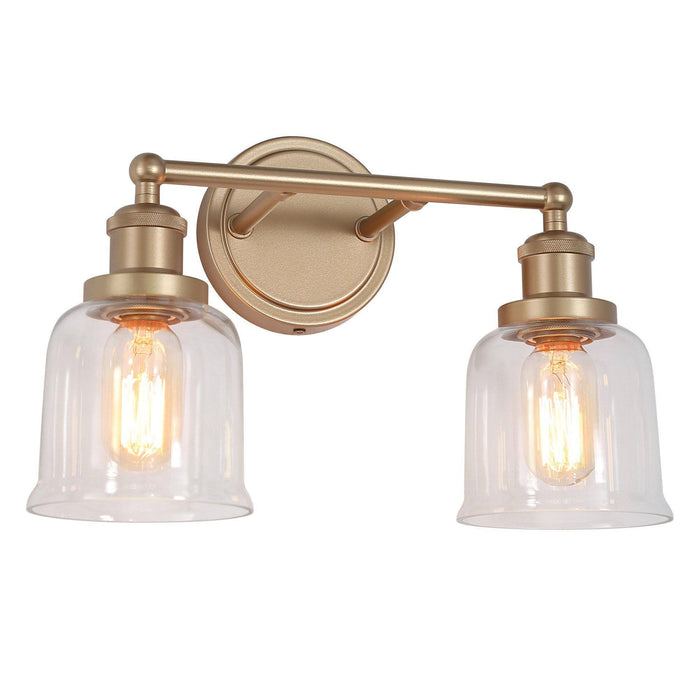 Hengra 2-Light Gold Bathroom Vanity Light