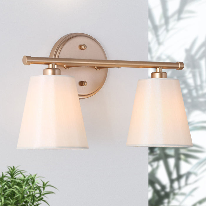 Zorleth 2-Light Gold Bathroom Vanity Light