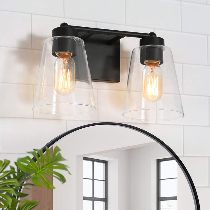 Zyrelis 2-Light Black Bathroom Vanity Light