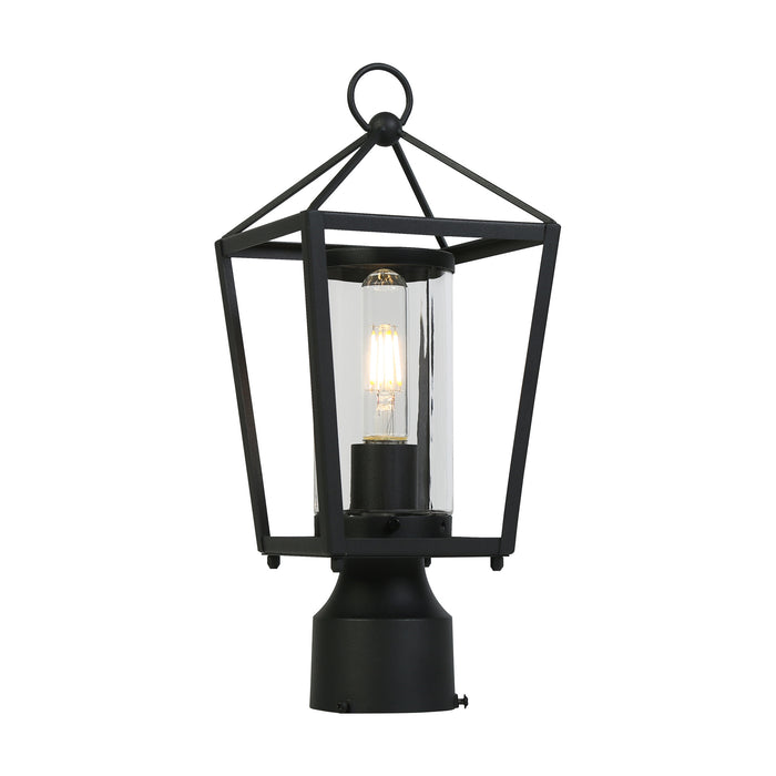 Isolea 1-Light Black Outdoor Post Light