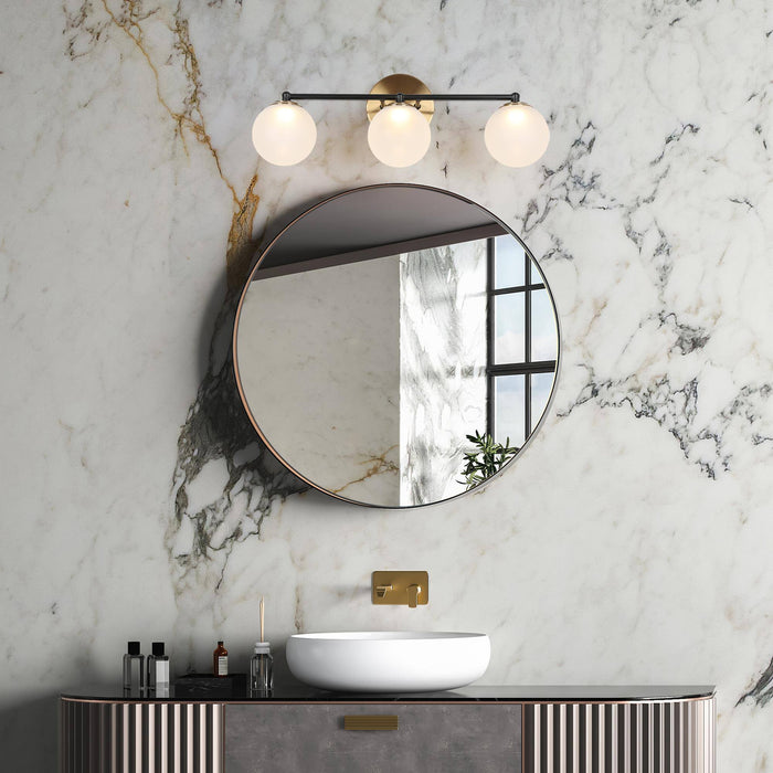 Betoni 3-Light LED Black and Gold Bathroom Vanity Light