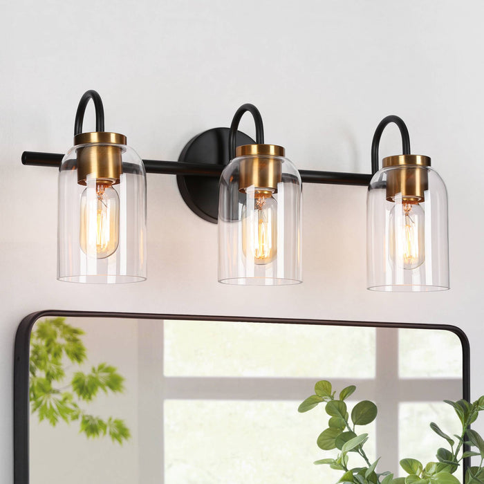 Savroo 3-Light Brass Bathroom Vanity Light