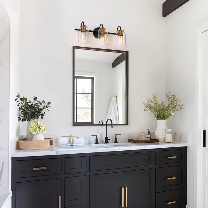 Savroo 3-Light Brass Bathroom Vanity Light