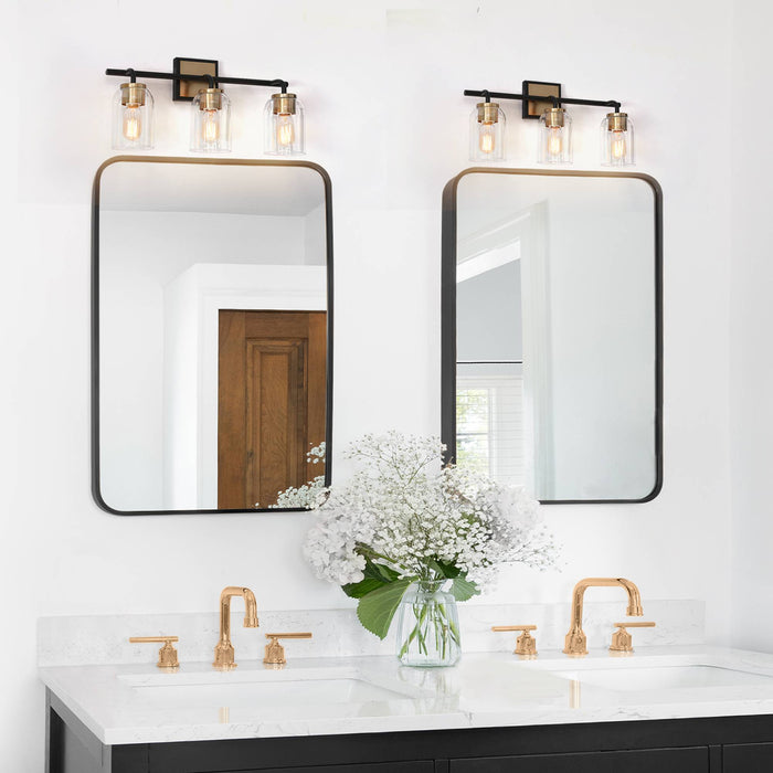 Ephedra 3-Light Black and Brass Bathroom Vanity Light