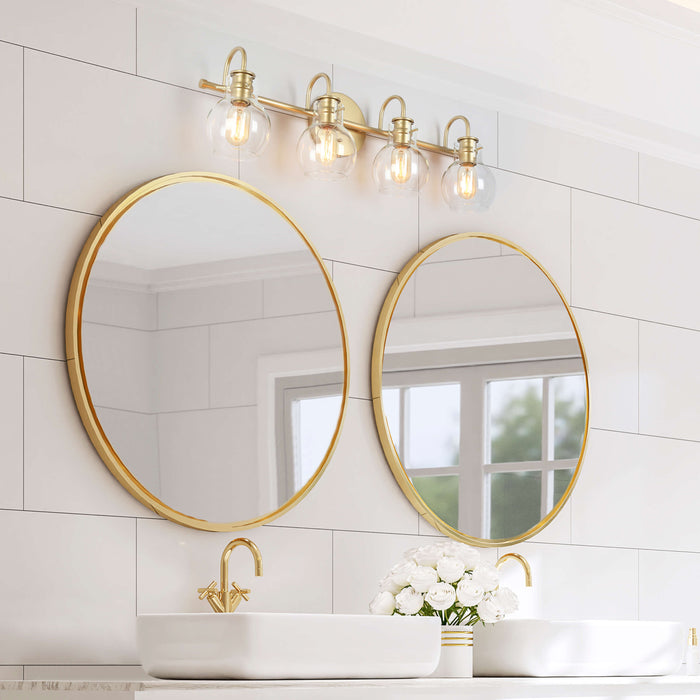 Pleiara 4-Light Gold Bathroom Vanity Light