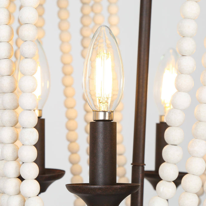 Mystria 4-Light White Chandelier