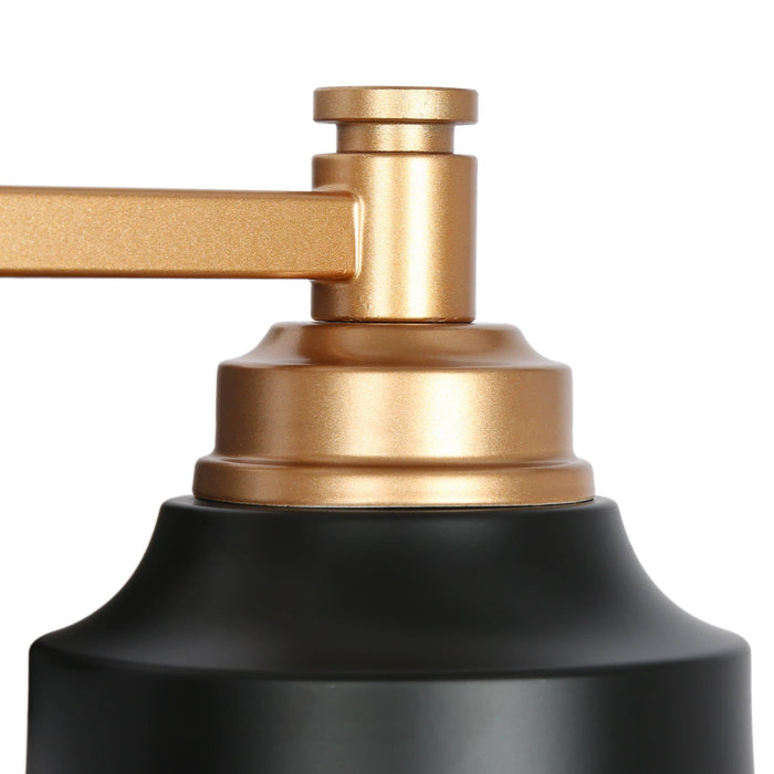 Phapri 2-Light Black and Gold Bathroom Vanity Light