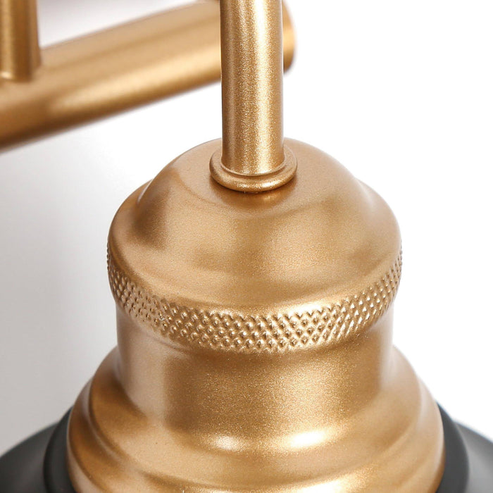 Aphotes 4-Light Black and Gold Bathroom Vanity Light