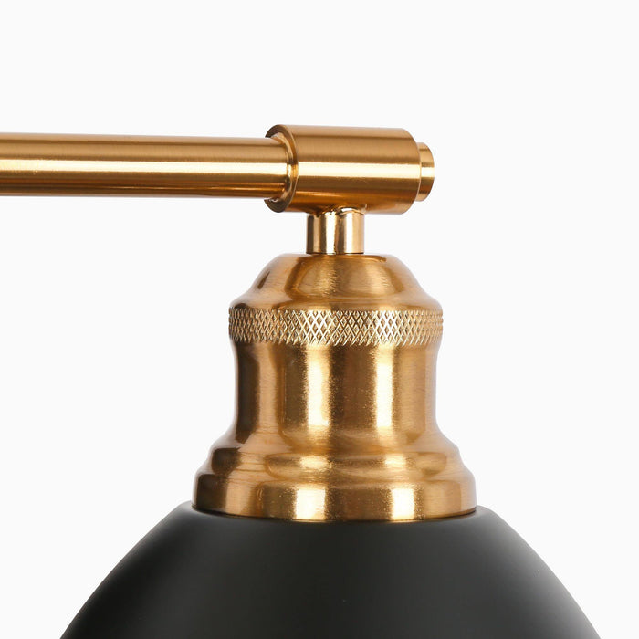 Despovy 3-Light Black and Brass Bathroom Vanity Light