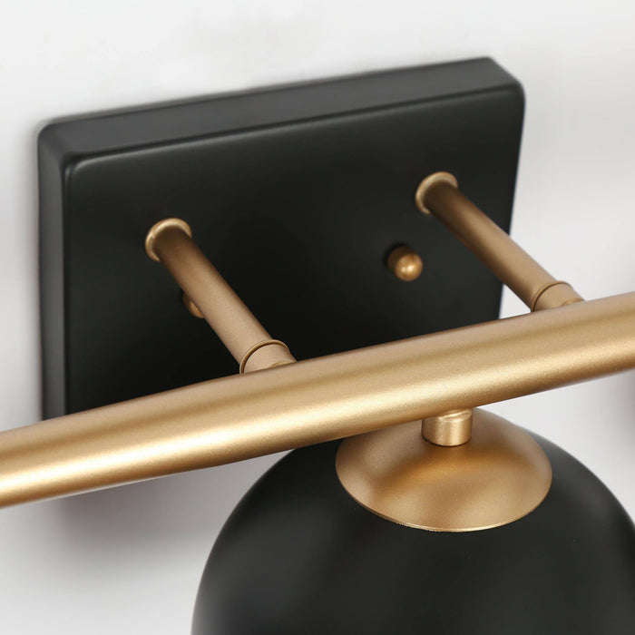 Kiselle 3-Light Black and Gold Bathroom Vanity Light