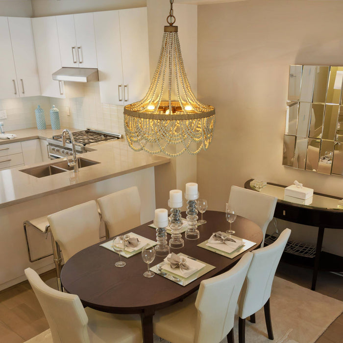 Mitzvah 3-Light Gold Chandelier