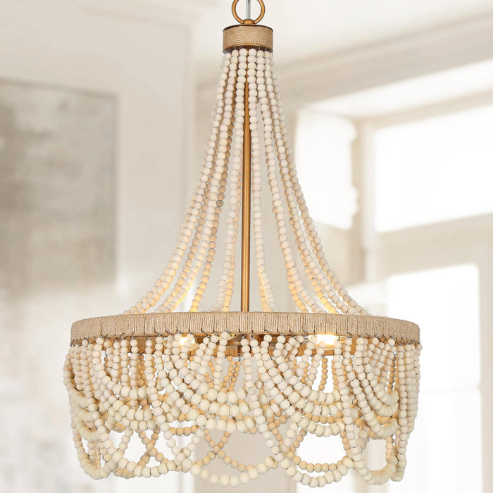 Mitzvah 3-Light Gold Chandelier