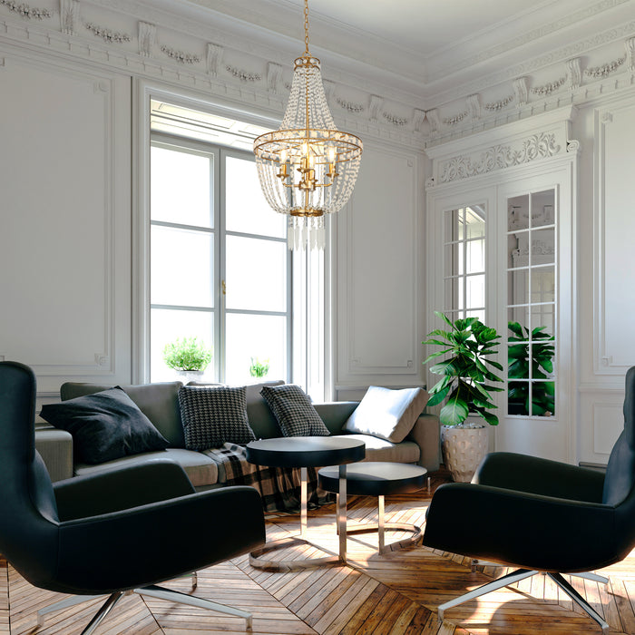 Chasila 4-Light Gold Chandelier