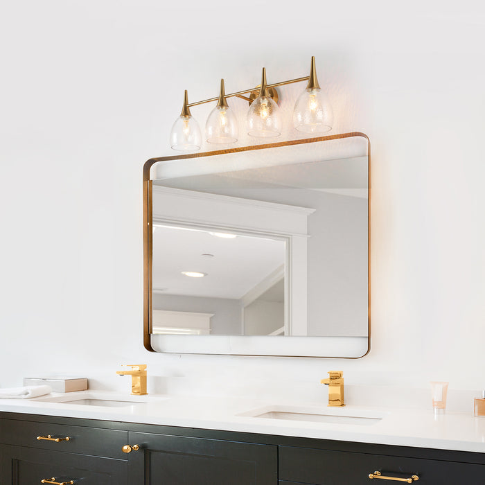 Cymerl 4-Light Brass Bathroom Vanity Light