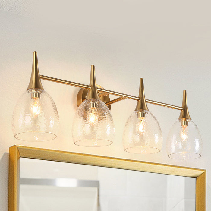 Cymerl 4-Light Brass Bathroom Vanity Light