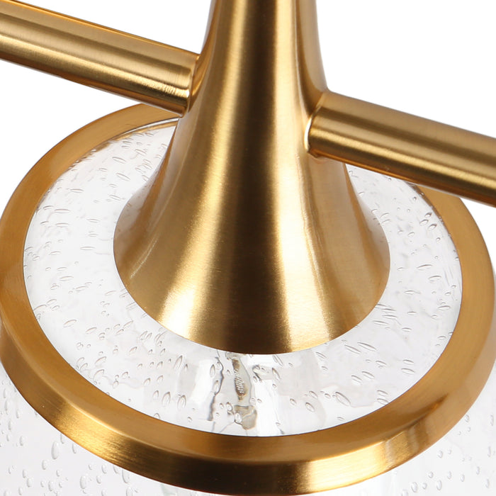 Quordi 4-Light Brass Bathroom Vanity Light