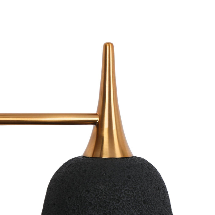 Contia 4-Light Black and Brass Bathroom Vanity Light