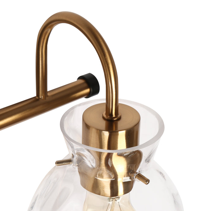 Ravilen 4-Light Black and Brass Bathroom Vanity Light