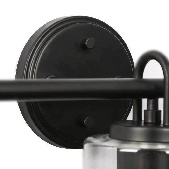 Natures 3-Light Black Bathroom Vanity Light