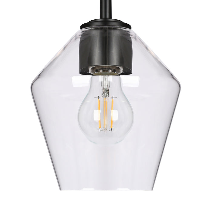 Zorelyn 3-Light Black Bathroom Vanity Light