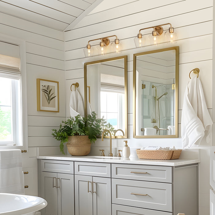 Zorelyn 3-Light Gold Bathroom Vanity Light