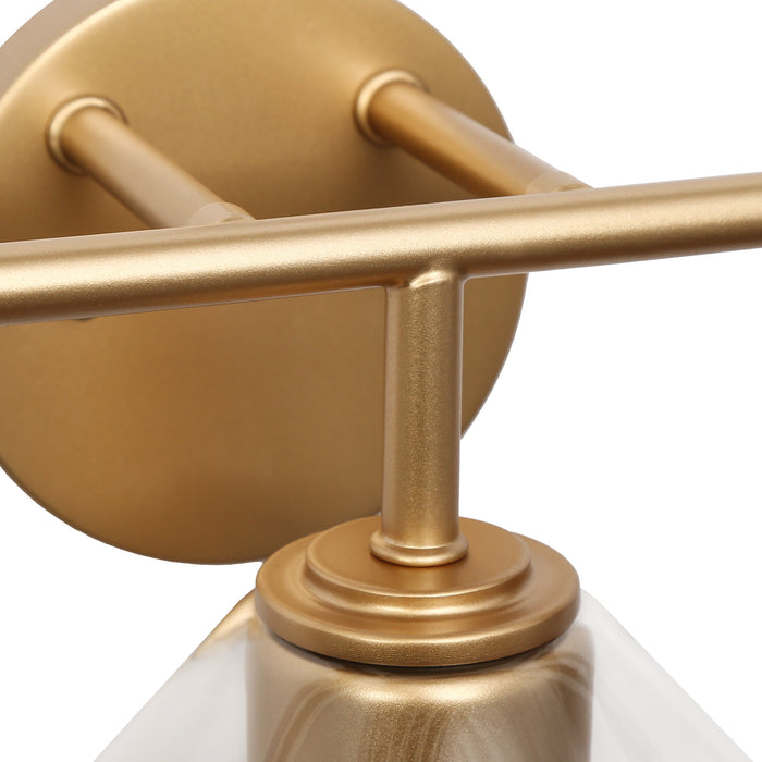 Zorelyn 3-Light Gold Bathroom Vanity Light