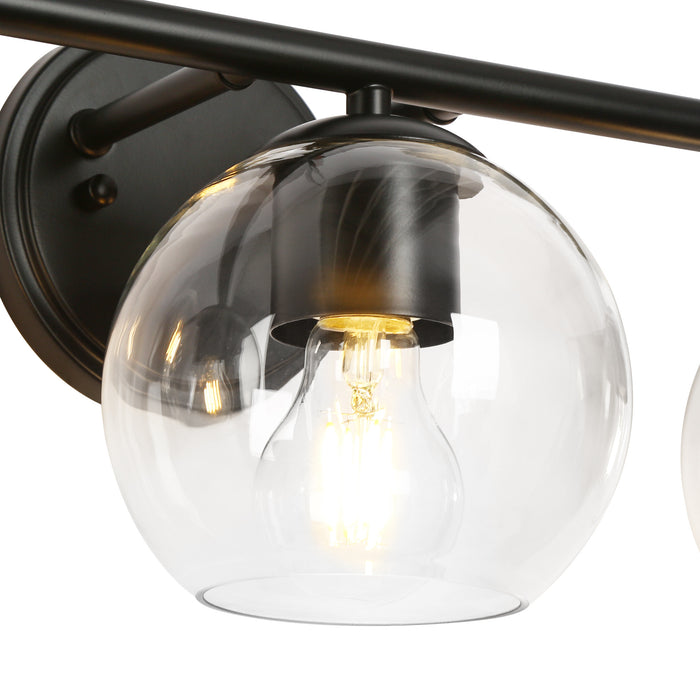 Rivolen 3-Light Black Bathroom Vanity Light